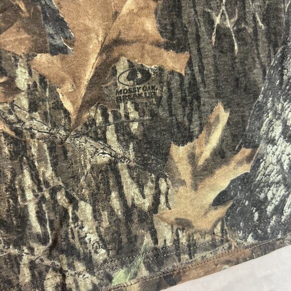 VTG Jerzees Camo Shirt Mens Medium Mossy Oak Hunting Outdoor Utility Pocket Y2K - Picture 3 of 8